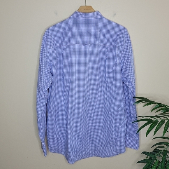 Club Room | Blue & Pale Pink Gingham Check Plaid Shirt - Picture 4 of 4